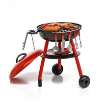 Speelgoedbarbecue 50 cm 30-Delig Rood/zwart