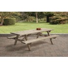 Picknicktafel 160 x 230cm, 45mm dik, geïmpregneerd en gewaxd