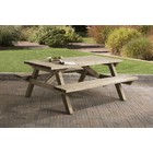Picknicktafel 160 x 180cm, 45mm dik, geïmpregneerd en gewaxd