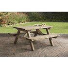 Picknicktafel 150 x 150cm, 45mm dik, geïmpregneerd en gewaxd