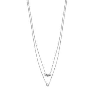 Sterling Silver Diamante Circle Pendant Necklace - Lovisa