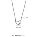 Selected Jewels Aimée 925 sterling zilveren ketting met hartjes en zirkonia