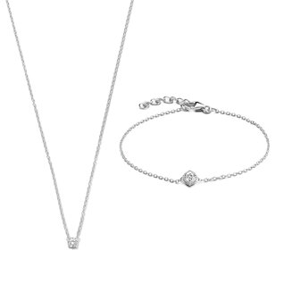 Selected Jewels Selected Gifts ensemble bracelet et collier en argent sterling 925