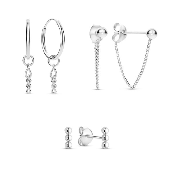 Selected Jewels Selected Gifts set di orecchini in argento sterling 925