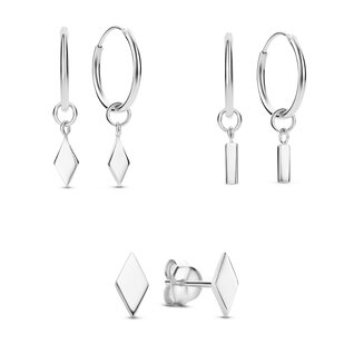 Selected Jewels Selected Gifts 925 Sterling Silber Satz Ohrringe