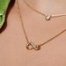 Selected Jewels Aimée 925 sterling zilveren goudkleurige ketting met infinity teken