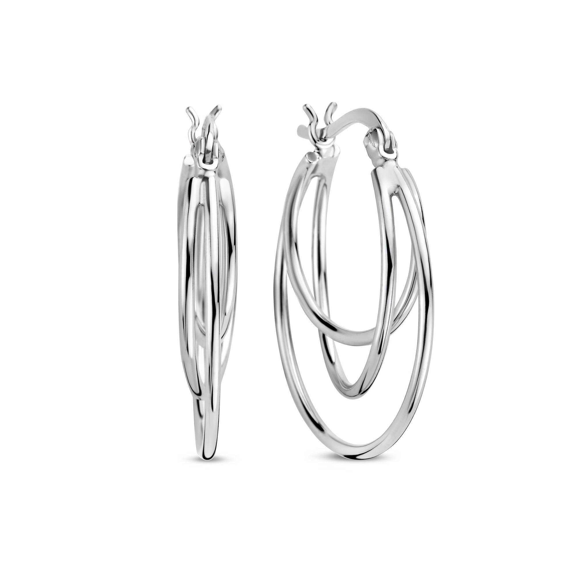 Zoé 925 sterling silver hoop earrings