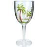 Wijnglas Palmboom Acryl Groen 9x9x20.5cm Wijnglas Palmboom Acryl Groen 9x9x20.5cm