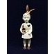 Lammers en Lammers Lammers en Lammers Bunny Wit met Gouden Konijn Oren 14cm Lammers en Lammers Lammers en Lammers Bunny Wit met Gouden Konijn Oren 14cm