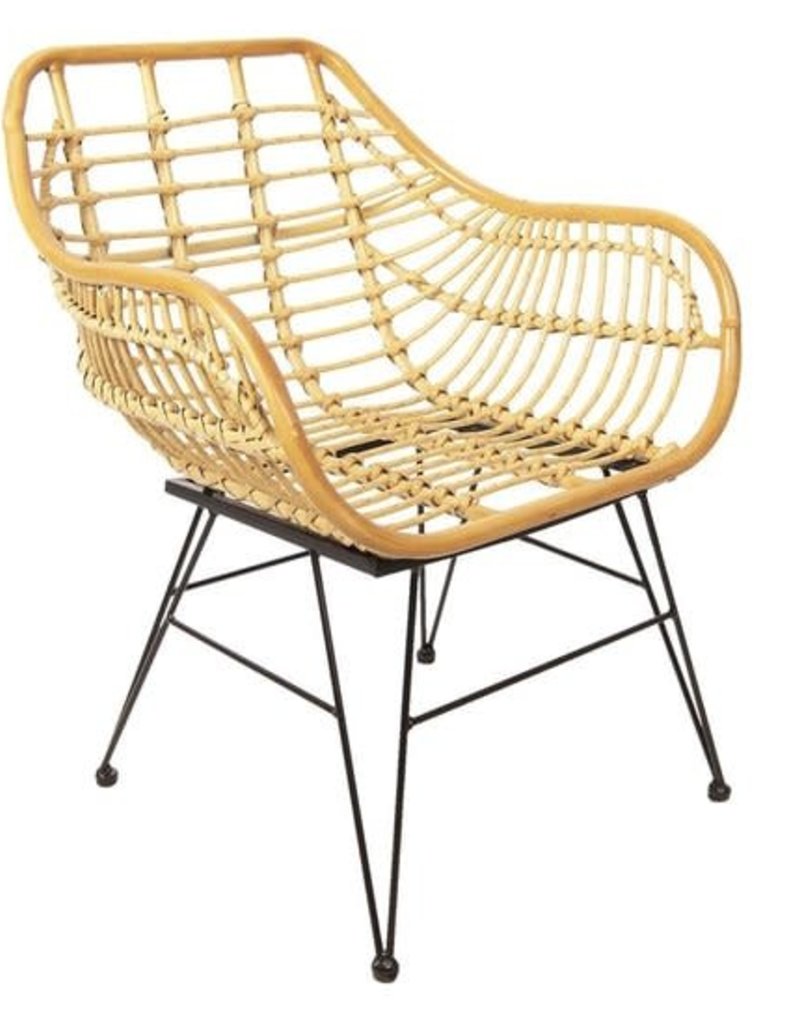 Melting Pot Amsterdam Rotan Stoel 64x60x79 cm Rotan/Metaal Melting