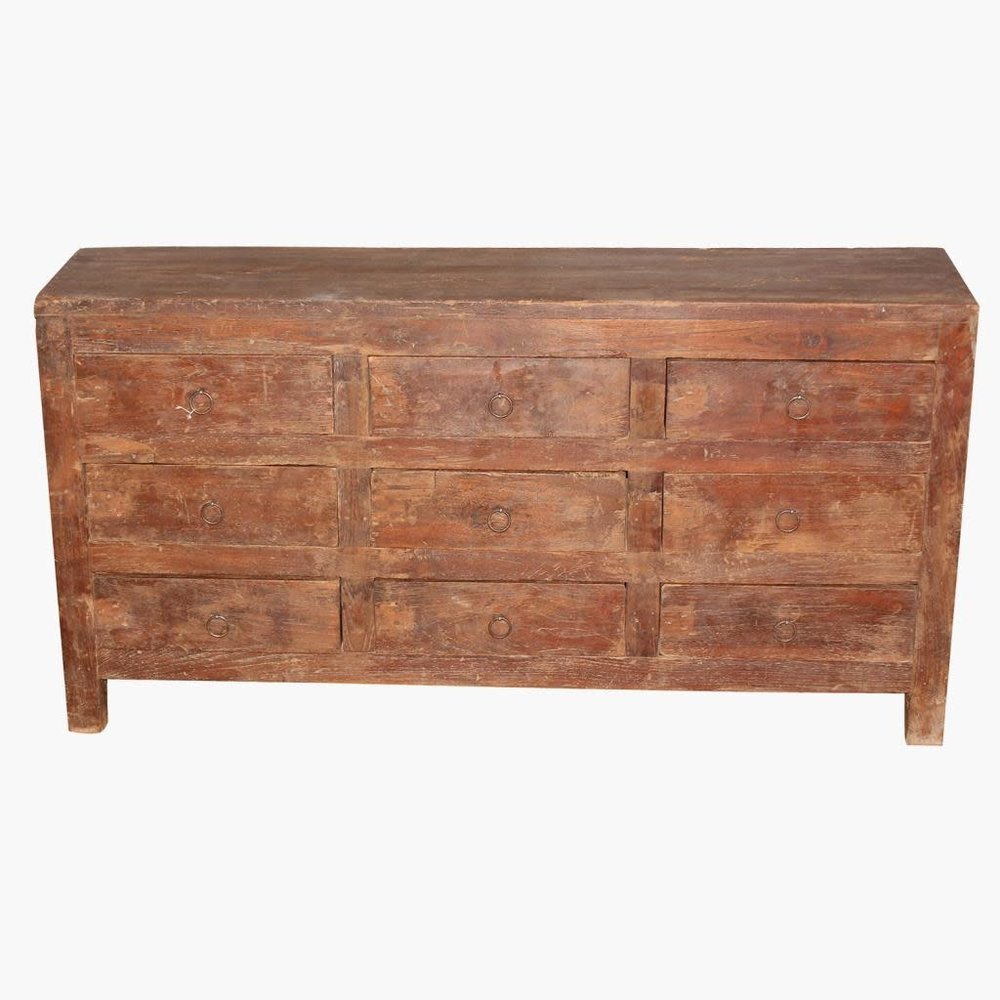 Melting Pot - Teak Houten kast met 9 laden Melting Pot - Teak Houten kast met 9 laden