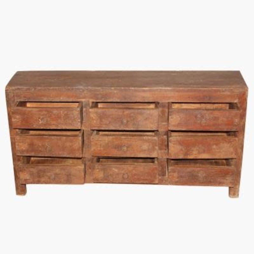 Melting Pot - Teak Houten kast met 9 laden Melting Pot - Teak Houten kast met 9 laden