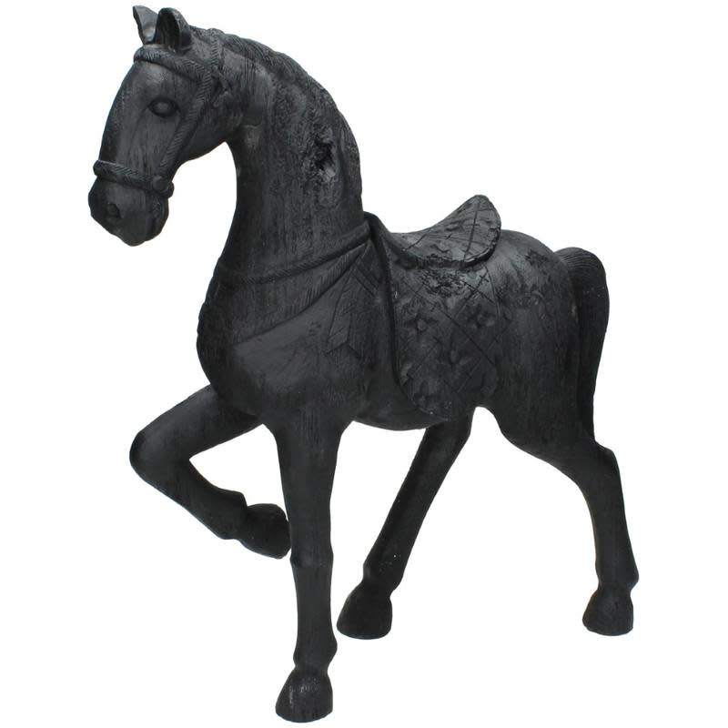Melting Pot Amsterdam Ornament Horse Polyresin Black 48.5x12.5x44.5cm
