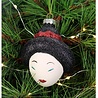 Melting Pot - Kerstbal Chinese Lady Glass Black 8cm Melting Pot - Kerstbal Chinese Lady Glass Black 8cm