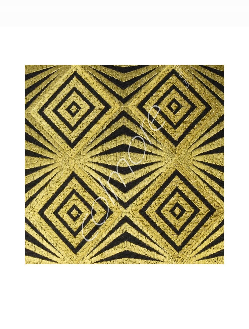 DigaC. Cushion Gold/Black Cotton 50x50cm