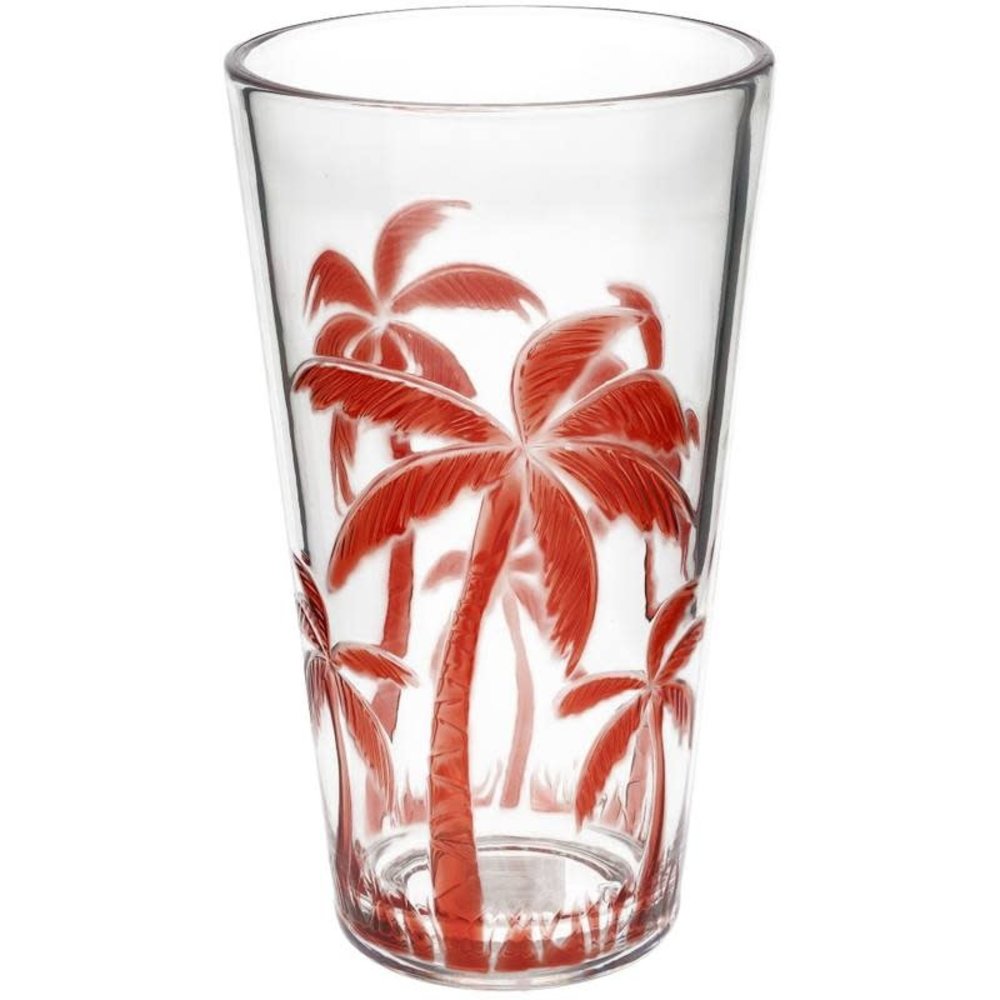 Melting Pot - Glas Palmboom Oranje Acryl 9x9x16cm Melting Pot - Glas Palmboom Oranje Acryl 9x9x16cm