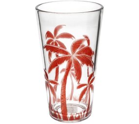 Melting Pot - Glas Palmboom Oranje Acryl 9x9x16cm Melting Pot - Glas Palmboom Oranje Acryl 9x9x16cm