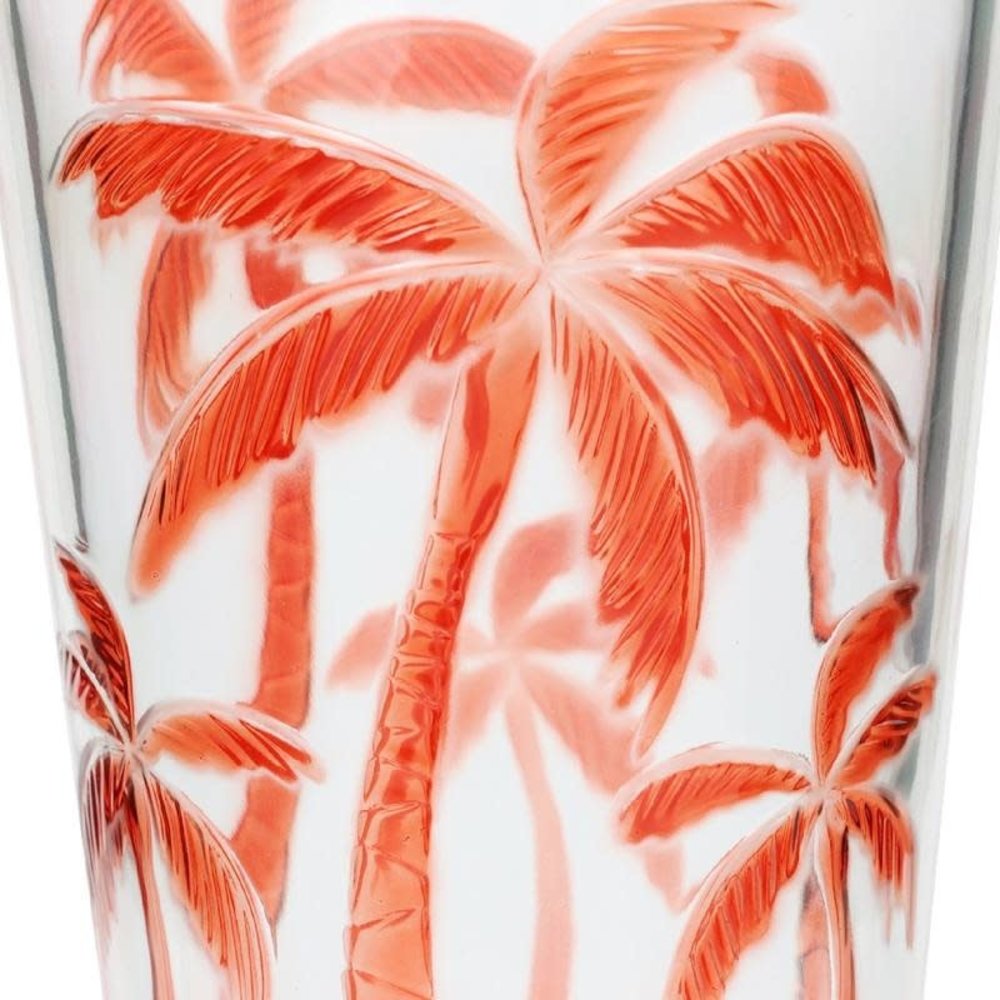 Melting Pot - Glas Palmboom Oranje Acryl 9x9x16cm Melting Pot - Glas Palmboom Oranje Acryl 9x9x16cm