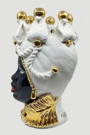 Melting Pot - Testa di Moro Moorse Prinses echt Goud 43cm