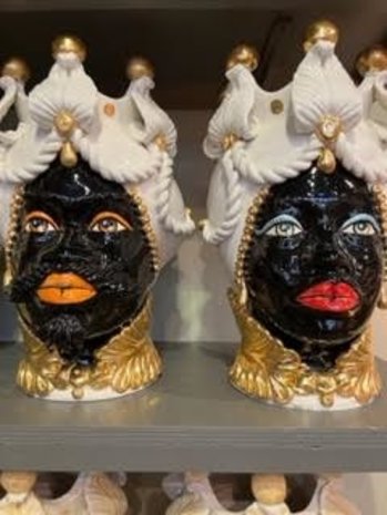 Melting Pot - Testa di Moro Moorse Prinses echt Goud 43cm