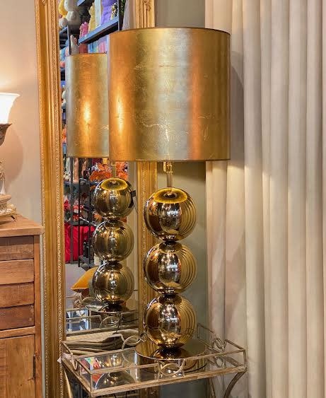 DC Bollenlamp Tafellamp Balls Gold 24x24x72cm