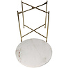 Melting Pot - Bijzettafel Rond Wit Marmer Topblad dia 40cm Melting Pot - Bijzettafel Rond Wit Marmer Topblad dia 40cm