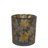 Melting Pot MP Windlicht herfst bladeren Zwart Goud 12cm Melting Pot MP Windlicht herfst bladeren Zwart Goud 12cm
