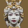 Melting Pot - Testa di Moro Prinses Wit met Kroon Goud 32cm Melting Pot - Testa di Moro Prinses Wit met Kroon Goud 32cm