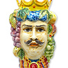 Melting Pot - Testa di Moro Man met Kroon en Fruit 25cm Melting Pot - Testa di Moro Man met Kroon en Fruit 25cm