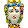 Melting Pot - Testa di Moro Vrouw met Kroon en Fruit 25cm Melting Pot - Testa di Moro Vrouw met Kroon en Fruit 25cm