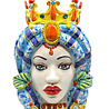 Melting Pot - Testa di Moro Vrouw met Tulband Blauw 40cm Melting Pot - Testa di Moro Vrouw met Tulband Blauw 40cm