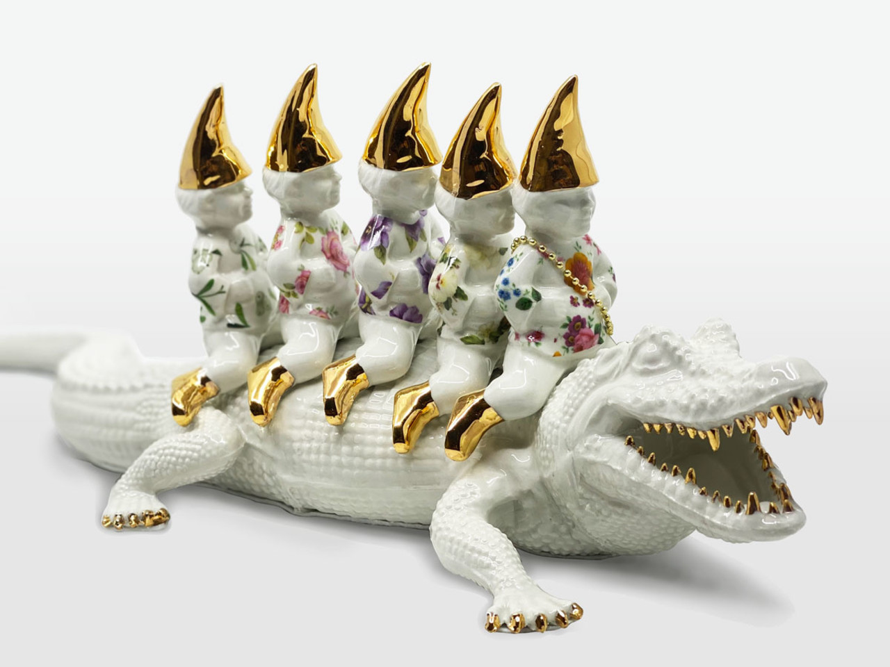 Lammers en Lammers - Born To Be Wild Bloemen met Gouden Mutsen 18x52cm Lammers en Lammers - Born To Be Wild Bloemen met Gouden Mutsen 18x52cm