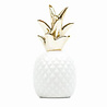 Melting Pot - Ananas Wit met Gouden Kroontje 16cm Melting Pot - Ananas Wit met Gouden Kroontje 16cm