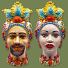 Melting Pot - Testa di Moro Vrouw met Verentooi 45cm Melting Pot - Testa di Moro Vrouw met Verentooi 45cm