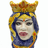 Melting Pot - Testa di Moro Tulband Paars en Geel 14cm Melting Pot - Testa di Moro Tulband Paars en Geel 14cm