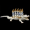 Lammers en Lammers Born To Be Wild Delftsblauw met Gouden Mutsen 18x52cm Lammers en Lammers Born To Be Wild Delftsblauw met Gouden Mutsen 18x52cm