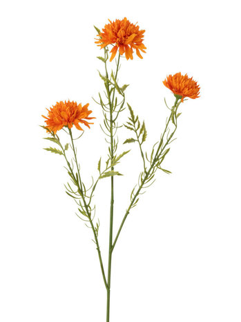 Melting Pot - Kunstbloem Ball Mum Oranje 71cm