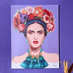 Melting Pot Schilderij Frida Acryl op Canvas 90x120cm