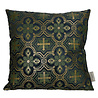 Melting Pot - Melting Pot Kussen Medaillon Blauw/Groen Fluweel 45x45cm Melting Pot - Melting Pot Kussen Medaillon Blauw/Groen Fluweel 45x45cm