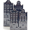 Melting Pot - Vaasjes Grachtenhuis Zwart Set/2 in 2 maten Melting Pot - Vaasjes Grachtenhuis Zwart Set/2 in 2 maten