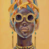 Melting Pot - Schilderij Woman Yellow Sunglasses 100x140cm Melting Pot - Schilderij Woman Yellow Sunglasses 100x140cm