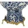Melting Pot - Vaas met Vogel en Bloemen Delfts Blauw 26x21x38cm Melting Pot - Vaas met Vogel en Bloemen Delfts Blauw 26x21x38cm