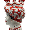 Melting Pot - Testa di Moro Prinses Wit met Rood Keramiek 43cm Melting Pot - Testa di Moro Prinses Wit met Rood Keramiek 43cm