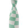 Que Rico Kandelaar Nina Crazy Squares Groen Wit L7xW7xH22cm Que Rico Kandelaar Nina Crazy Squares Groen Wit L7xW7xH22cm