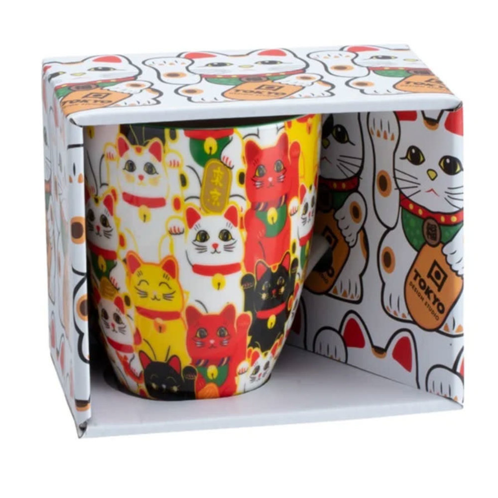 Melting Pot - Mok Kawaii Lucky Cat 380ml in Div. Kleuren Melting Pot - Mok Kawaii Lucky Cat 380ml in Div. Kleuren