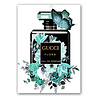 Melting Pot - Glasschilderij Gucci Flora Blue 60x80cm Melting Pot - Glasschilderij Gucci Flora Blue 60x80cm