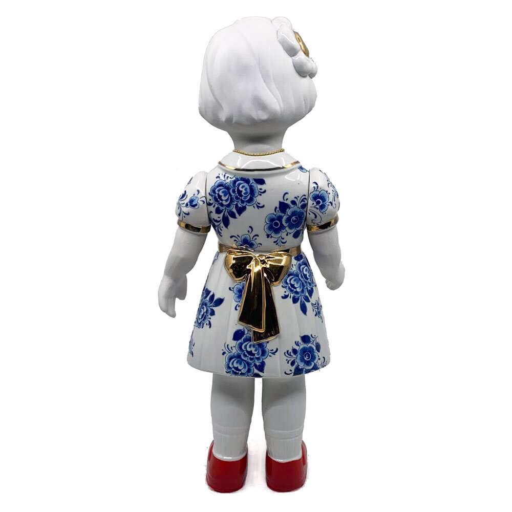 Lammers en Lammers - Jannelies met Jurk Delfts Blauw 50cm