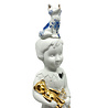 Lammers en Lammers Pupke Wit Little Vox Vos Delfts Blauw 32cm Lammers en Lammers Pupke Wit Little Vox Vos Delfts Blauw 32cm