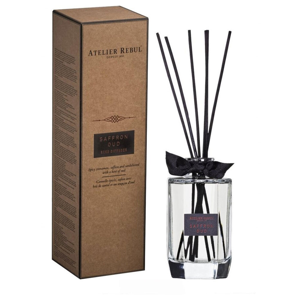 Atelier Rebul - Geurstokjes Saffron Oud Reed Diffuser 200ml Atelier Rebul - Geurstokjes Saffron Oud Reed Diffuser 200ml