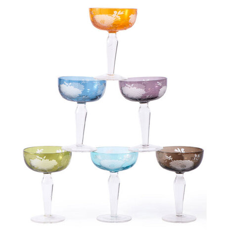 Set di coppe da champagne Cuttings Coupes in Multicolore - Polspotten